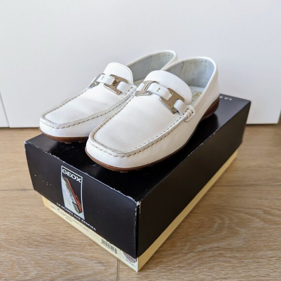 Geox Respira Leather Slip-On Loafers – White, Women's EU 38 - Picture 1 of 12